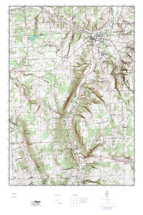 MyTopo Attica, New York USGS Quad Topo Map