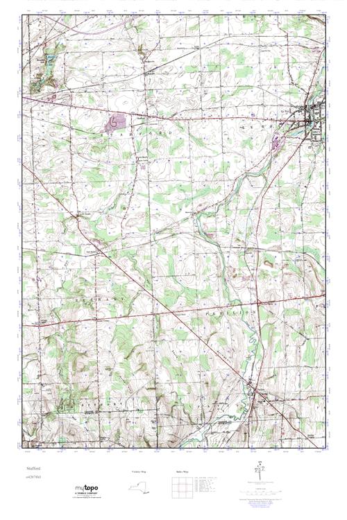 MyTopo Stafford, New York USGS Quad Topo Map