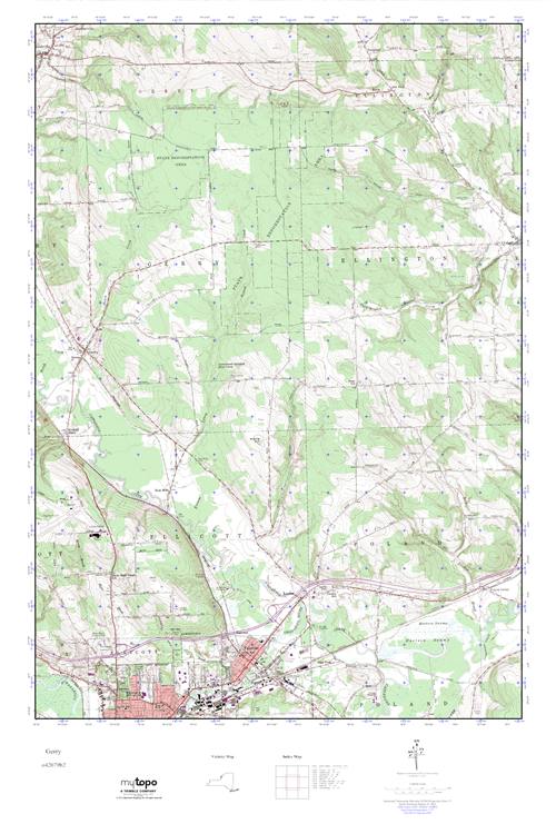 MyTopo Gerry, New York USGS Quad Topo Map