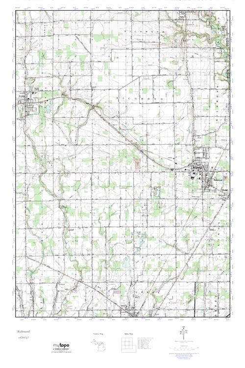 MyTopo Richmond, Michigan USGS Quad Topo Map