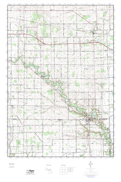 MyTopo Memphis, Michigan USGS Quad Topo Map