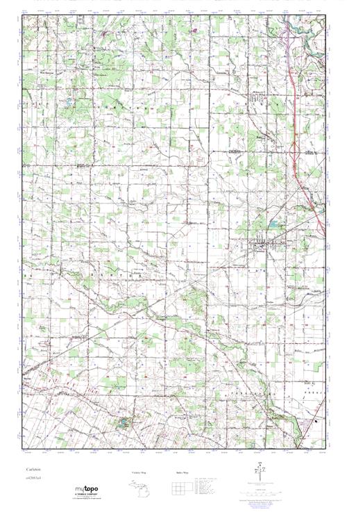 MyTopo Carleton, Michigan USGS Quad Topo Map