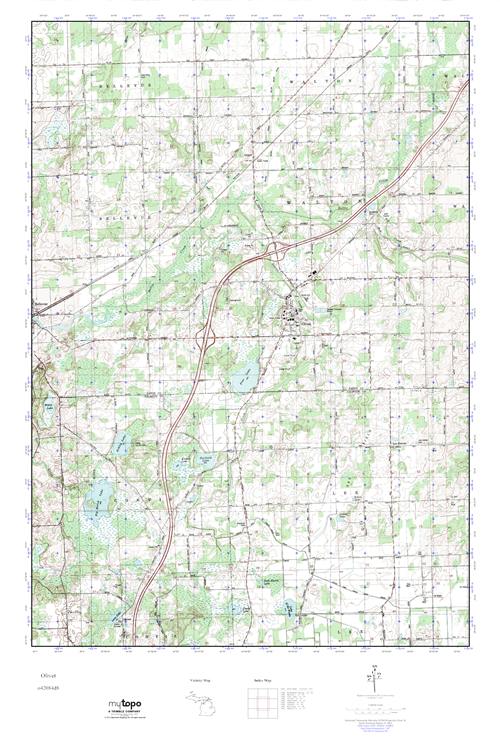 MyTopo Olivet, Michigan USGS Quad Topo Map
