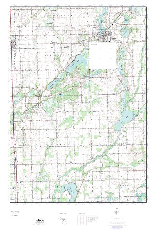 MyTopo Vicksburg, Michigan USGS Quad Topo Map
