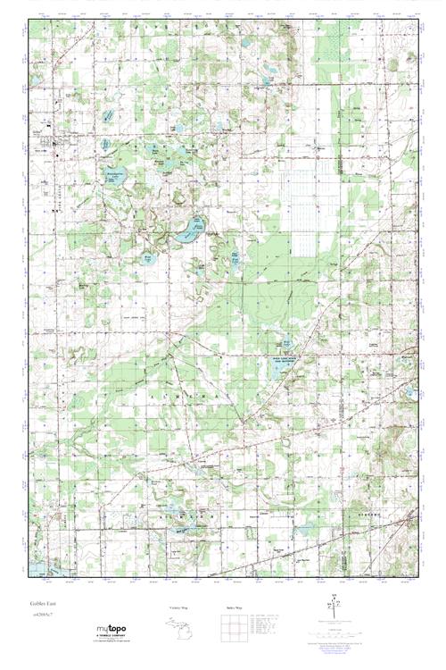 MyTopo Gobles East, Michigan USGS Quad Topo Map