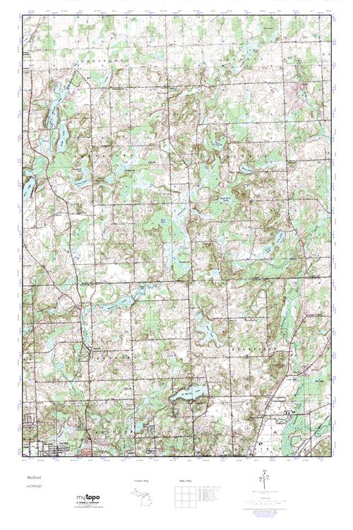 MyTopo Bedford, Michigan USGS Quad Topo Map