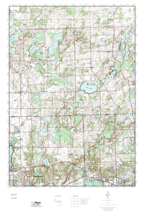 MyTopo Banfield, Michigan USGS Quad Topo Map