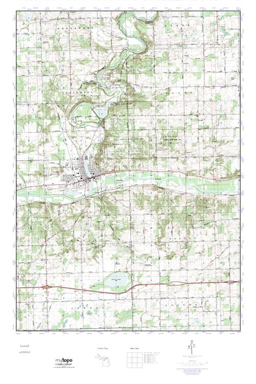 Lowell Mi Zip Code Map Map