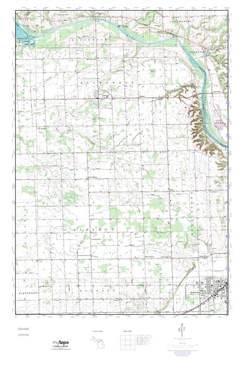 MyTopo Allendale, Michigan USGS Quad Topo Map