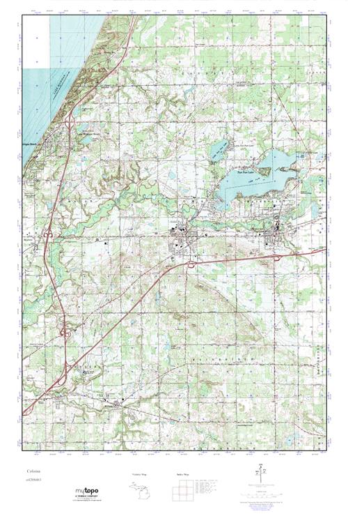 MyTopo Coloma, Michigan USGS Quad Topo Map