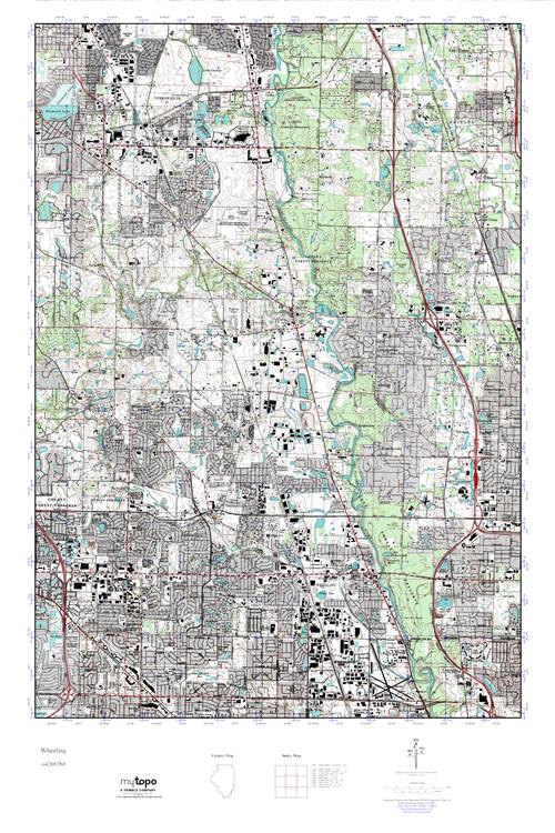 MyTopo Wheeling, Illinois USGS Quad Topo Map