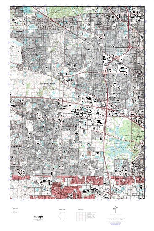 MyTopo Palatine, Illinois USGS Quad Topo Map