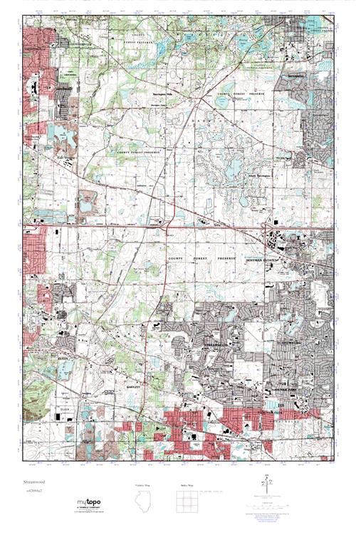 MyTopo Streamwood, Illinois USGS Quad Topo Map