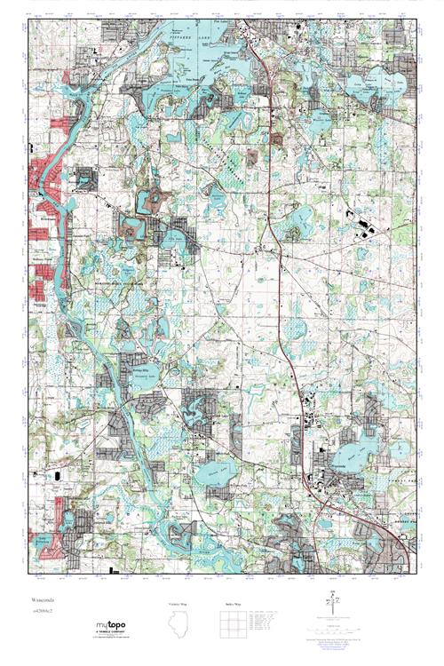 MyTopo Wauconda, Illinois USGS Quad Topo Map