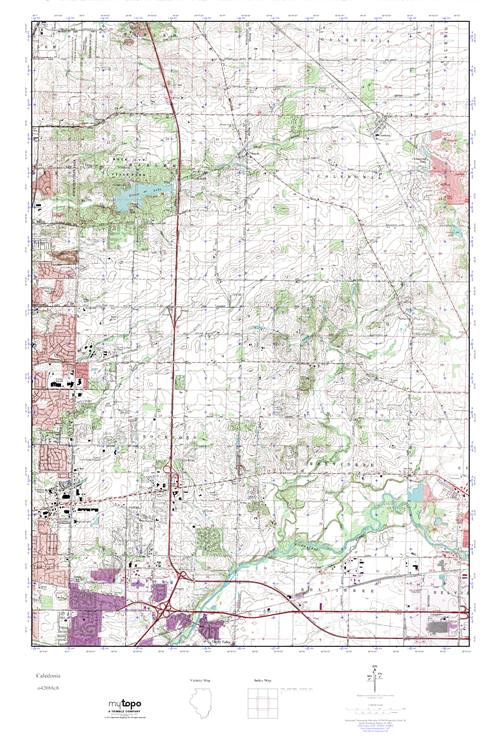MyTopo Caledonia, Illinois USGS Quad Topo Map