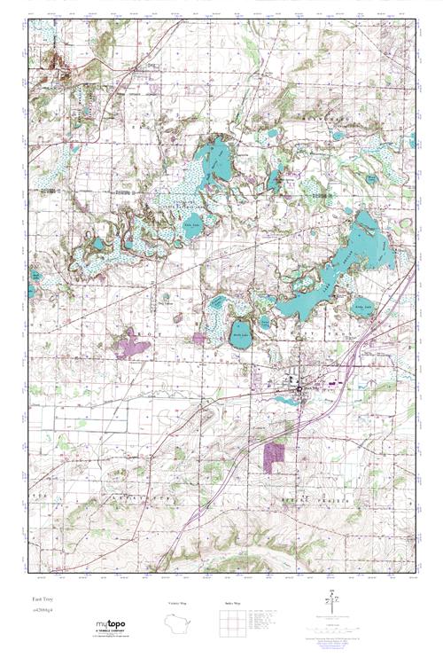 MyTopo East Troy, Wisconsin USGS Quad Topo Map