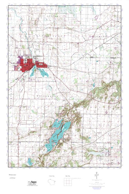 MyTopo Whitewater, Wisconsin USGS Quad Topo Map