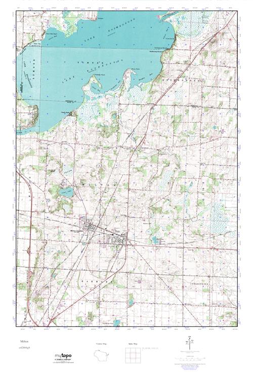 MyTopo Milton, Wisconsin USGS Quad Topo Map