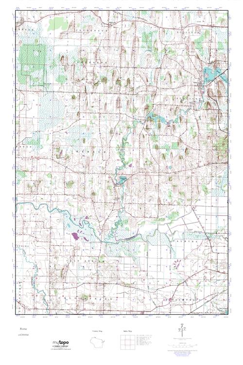 MyTopo Rome, Wisconsin USGS Quad Topo Map