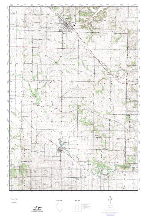 MyTopo Pearl City, Illinois USGS Quad Topo Map
