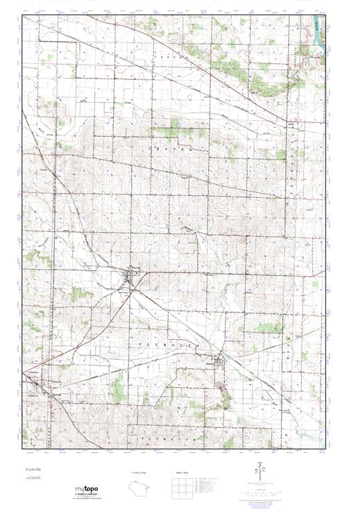 MyTopo Footville, Wisconsin USGS Quad Topo Map