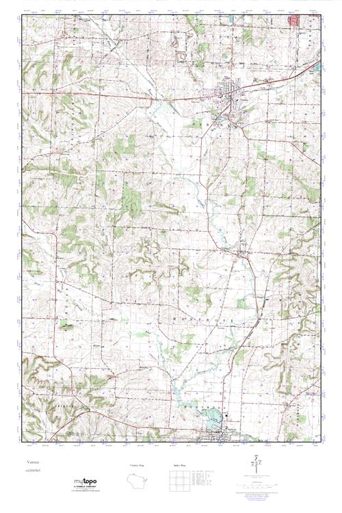 MyTopo Verona, Wisconsin USGS Quad Topo Map