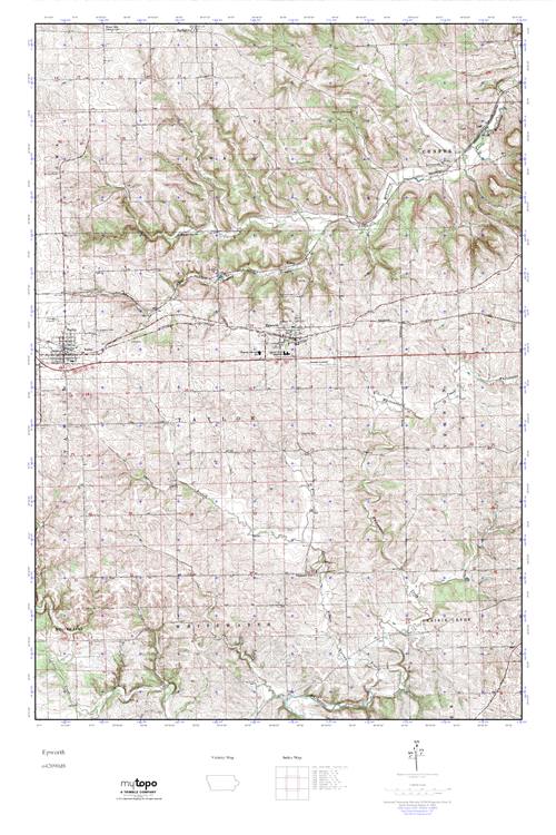 MyTopo Epworth, Iowa USGS Quad Topo Map
