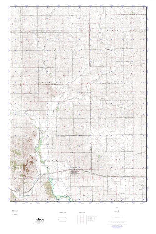 MyTopo Elberon, Iowa USGS Quad Topo Map