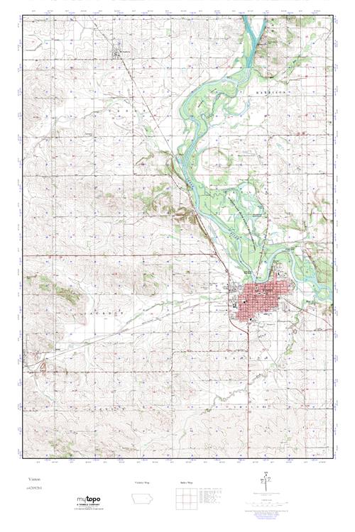 MyTopo Vinton, Iowa USGS Quad Topo Map