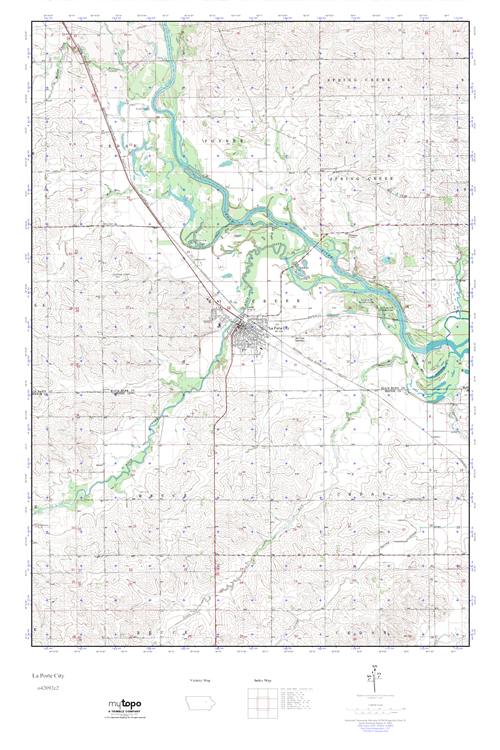 MyTopo La Porte City, Iowa USGS Quad Topo Map