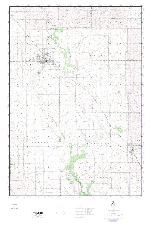 MyTopo Sumner, Iowa USGS Quad Topo Map