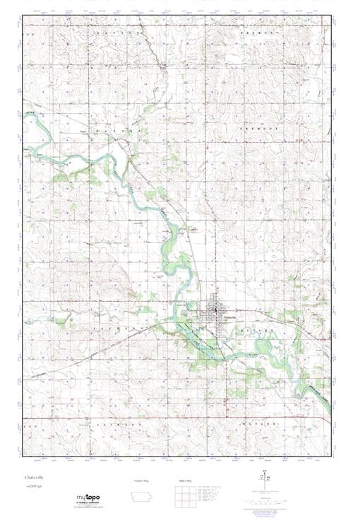 MyTopo Clarksville, Iowa USGS Quad Topo Map