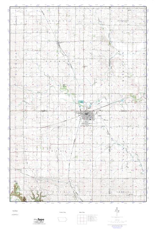 MyTopo Ackley, Iowa USGS Quad Topo Map