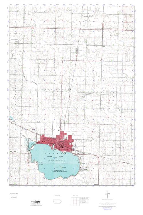 MyTopo Storm Lake, Iowa USGS Quad Topo Map