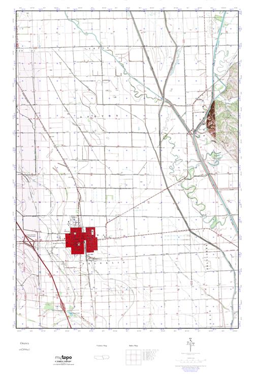 MyTopo Onawa, Iowa USGS Quad Topo Map