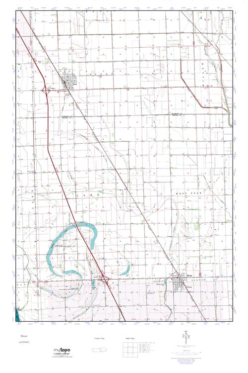 MyTopo Sloan, Iowa USGS Quad Topo Map