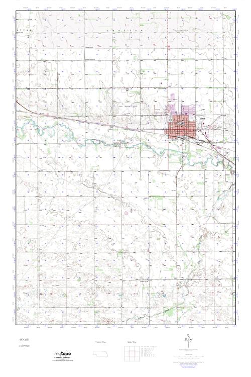 MyTopo O'Neill, Nebraska USGS Quad Topo Map