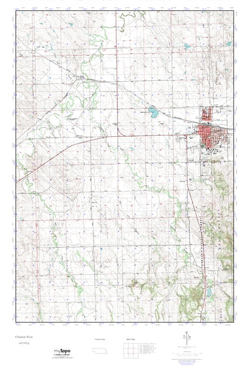 MyTopo Chadron West, Nebraska USGS Quad Topo Map