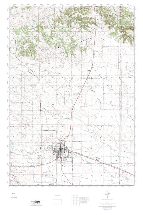 MyTopo Lusk, Wyoming USGS Quad Topo Map