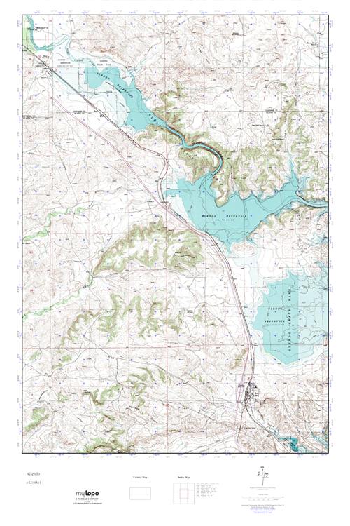 MyTopo Glendo, Wyoming USGS Quad Topo Map