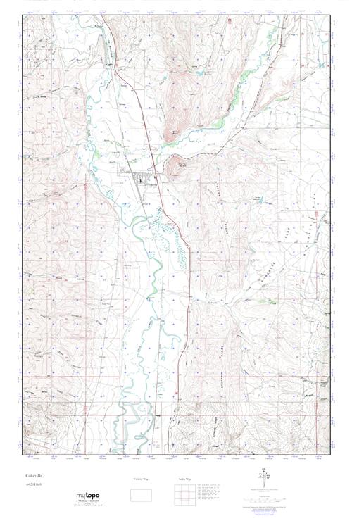MyTopo Cokeville, Wyoming USGS Quad Topo Map