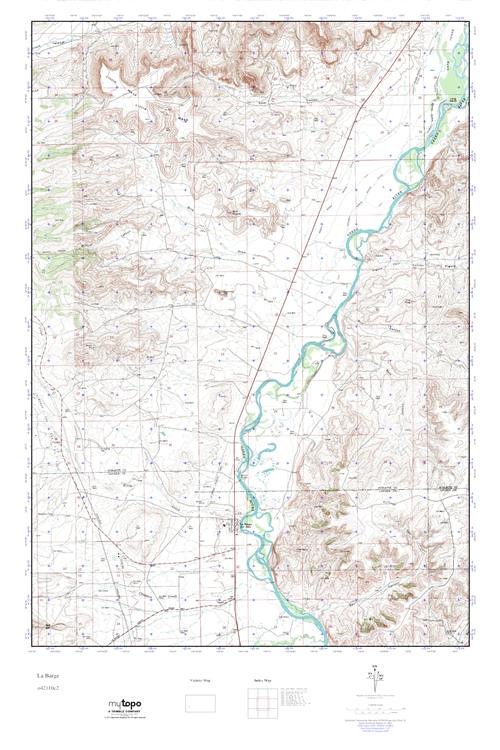 MyTopo La Barge, Wyoming USGS Quad Topo Map
