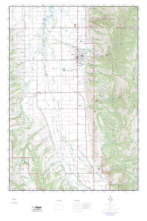 MyTopo Afton, Wyoming USGS Quad Topo Map