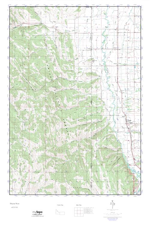 MyTopo Thayne West, Wyoming USGS Quad Topo Map