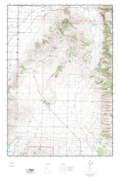 MyTopo Albion, Idaho USGS Quad Topo Map