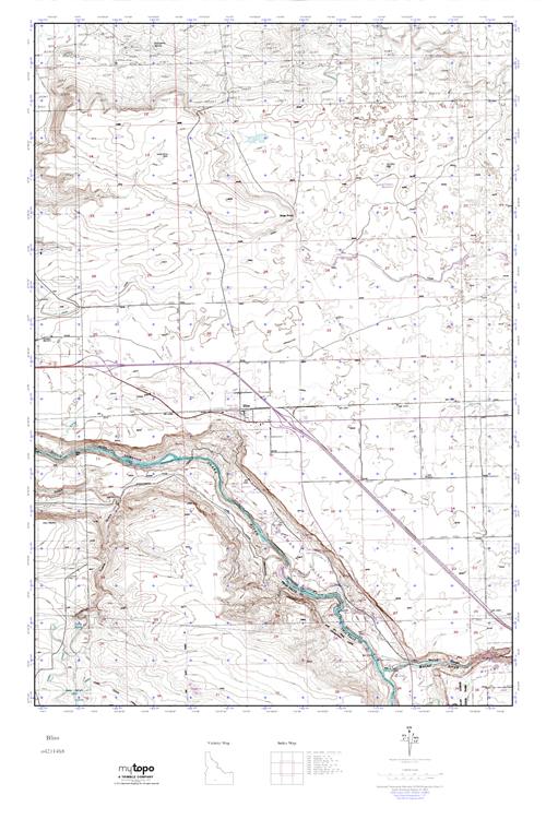 MyTopo Bliss, Idaho USGS Quad Topo Map