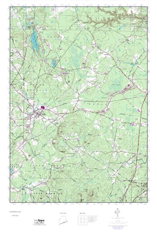 MyTopo North Berwick, Maine USGS Quad Topo Map