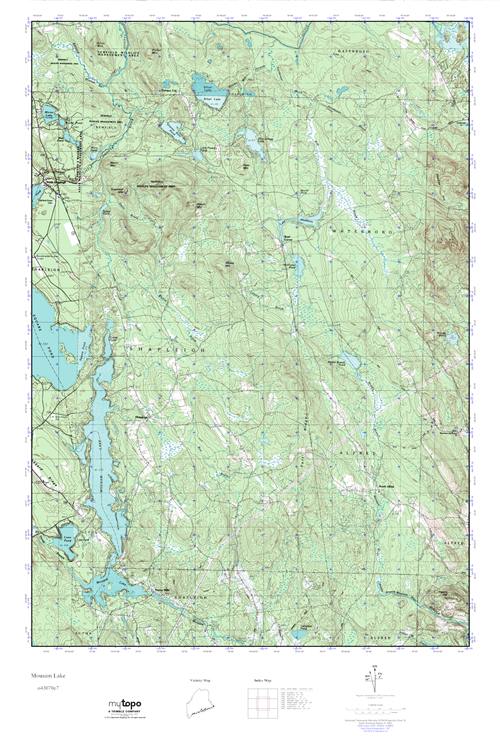 MyTopo Mousam Lake, Maine USGS Quad Topo Map