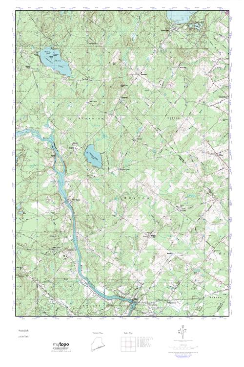 MyTopo Standish, Maine USGS Quad Topo Map