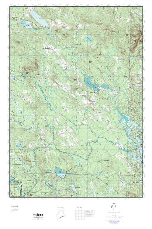 MyTopo Limerick, Maine USGS Quad Topo Map